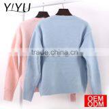 Women Pink Sweater Snowflake Pattern Christmas Pullover thumbnail-2