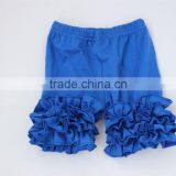 2017 Summer Baby Girls Ruffle Shorts Little Kids Ruffle Solid Color Bule Cotton Icing Shorts thumbnail-1