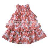 Baby Toddler Ruffle Sleeveless Cotton Flower Frocks Design Girl Dress thumbnail-1