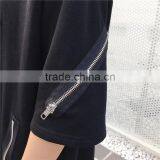 2017 New Style Women Zip up Cotton t Shirts With Wholesale Price thumbnail-4