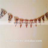 Winter Decoration Christmas Burlap Bunting, Hessian Let It Snow Bunting With Shabby Chic Rustic Style thumbnail-4