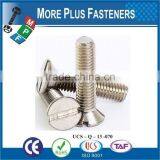 Made in Taiwan DIN 963 Slotted Countersunk Machine Screw Brass Stainless Steel Zinc Plated DIN 963 thumbnail-6