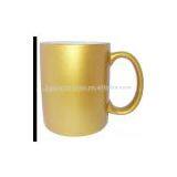 11oz gold sublimation coated heat transfer mug