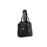 A5193 Black Double Handle Totes With Twist-locks Decoration thumbnail-1