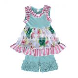 clothing kids pink stripe ruffle baby outfits for kids cheap china wholesale kids clothing