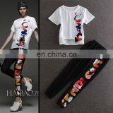 2015 New White Top and Long Pants Hot Sell Two Piece Set thumbnail-2
