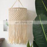 2019 New Modern Home Decor Handmade Macrame Hanging 100% Cotton Macrame Lamp Shade thumbnail-5