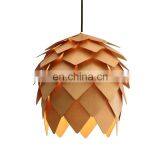 Latest Design Pine Cone Wooden Pendant Lamp Wood Pendant Lighting Wholesale Factory Supplier for Home Decor Hotel Dinner Room
