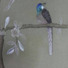 Hand Embroidered Silk Wallpaper thumbnail-2