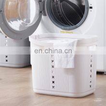 Room Smart Design Manufacturer White Storage Organizer Hamper Laundry Basket Plastic thumbnail-5