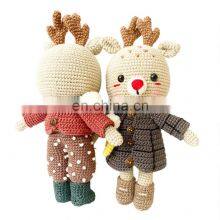 Handmade Amigurumi Reindeer Toy, Wooden Teether Ring, Crochet Reindeer Rattle Vietnam Supplier Cheap Wholesale thumbnail-3