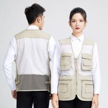 Customized logo for multi pocket safety vest, customizable high gloss reflective vest