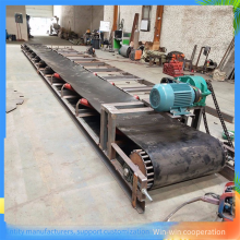 Non-lifting Belt Conveyor, Large-inclination Loading Conveyor, 10-meter-long Automatic Lifting Ribbed Conveyor thumbnail-3