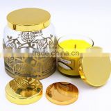 Shiny gold plating candle lids