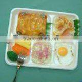 Christmas Kitchen Dinner Compostable Biodegradable Paper Fruits Tray With Compartment