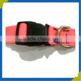 OEM custom led orange eco-PVC silicone plain polyester pet dog collar China