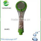 Multifunction Shower Transparent Spa Shower Head With Stone Green Hand Held Shower Eco Rain Spa Shower Head Water Saving Showers thumbnail-1