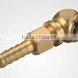 Brass Air Tire Chuck With Hose Barb