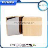 Christmas Gift Dual Usb External Smart Power Charger 4000mah Wooden Power Bank for Cellphone