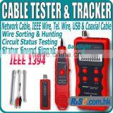 LAN Phone Wire USB Coaxial 1394 RJ45 RJ11 BNC Tracker Network Cable Tester