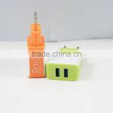 Dual USB Travel Wall Charger EU US Plug for IPhone IPad Samsung Galaxy thumbnail-4