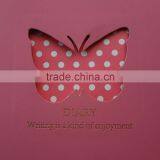 Pink pu Leather Butterfly Shape Die Cut Notebook thumbnail-2