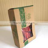 Factory Direct Sale Fancy Custom Kraft Paper Box for Gift Packaging With See Through Window