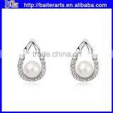 Fashion Pearl Stud Earrings 925 Sterling Silver Pearl Stud Earrings thumbnail-4