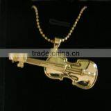 18k Gold Plated and Platina Plated White Gold Necklace thumbnail-5