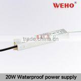 2 Years Warranty 20w Led Waterproof Single Output Ac Dc Power Supply 15v