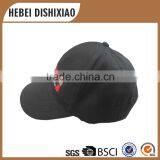 High Quality China Black Twill Baseball Team Caps Made In China With Logo
