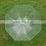 China suppliers produced hot sale online shop China Chinese imports wholsale transparent umbrella with color handle