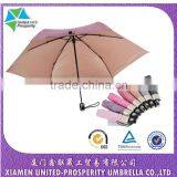 3-fold Mini Auto Open and Close Golden Coated Umbrella