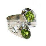 Peridot Ring, Silver Ring, Gemstone Ring, Fashion Ring