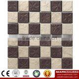 IMARK glass mosaic tile and ceramic mosaic tiles (IXGC8-046) for back splash mosaic wall art