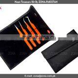 Neon Colored Tweezers Black Kit / Get Neon Tweezers Kits Under Your Private Logo From ZONA- PAKISTAN thumbnail-1