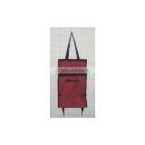 Coloful 600D Folding Shopping Bag With Wheels