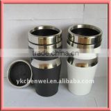 Double wall stainless steel thermal mug with rubber paint coating