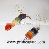 Chakra Stones Disc Pendulum | 7 Chakra Pendulum for Sale | Chakra Healing Pendulum thumbnail-1
