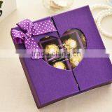 Purple 16 Cup Insert Chocolate Paper Box for Party