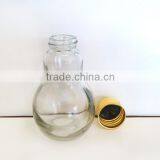 Antique Lamp Bulb Glass Oil Bottle With Lid thumbnail-3
