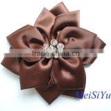 Handmade Satin Ribbon Rose Flower DIY Craft Wedding Dress Flower Appliques/sequin Appliques/satin Flower thumbnail-5