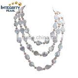 60inches Design Coin and Potato New Fashion High Quality Jewel Long Pearl Necklace thumbnail-2