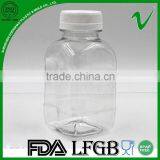PET Square Empty Transparent 250ml Plastic Juice Bottle