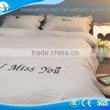 Bed Cover 4pcs Korean Style Grey Puff Bedding Sets