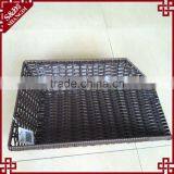 S&D Poly Rattan Brown Wicker Storage Basket Imitation Supermarket Display Basket Fruit Basket thumbnail-4