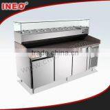 Stainless Steel Commercial Pizza Refrigerator/Pizza Work Table/Pizza Prep Table Refrigerator thumbnail-1