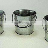 3pc Silver Speckled Water Cans Bucket Pail Planter Arrangement Pot thumbnail-1