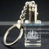 Popular 3d Laser Crystal Keychain With Light thumbnail-1
