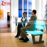 Outdoor Furniture Plastic Patio Bench RGB Lights Cheap Price thumbnail-4
